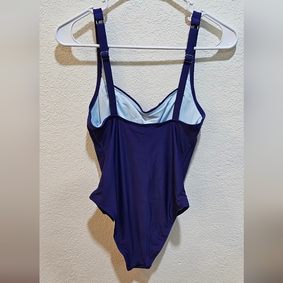 Cupshe  Blue Moderate Tummy Control One Piece Size Small - Picture 5 of 10